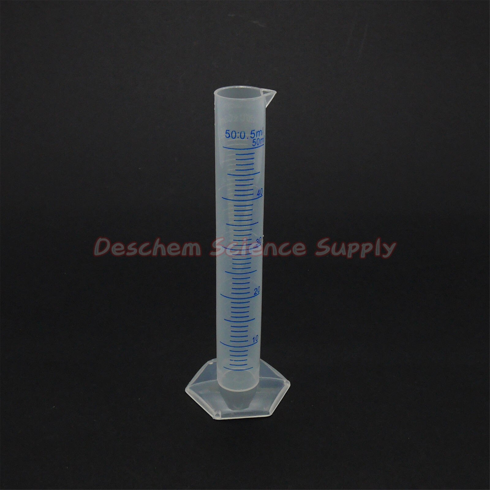 50mL Polypropylene Measuring Cylinder,Blue Graduate,PP Plastic Labware