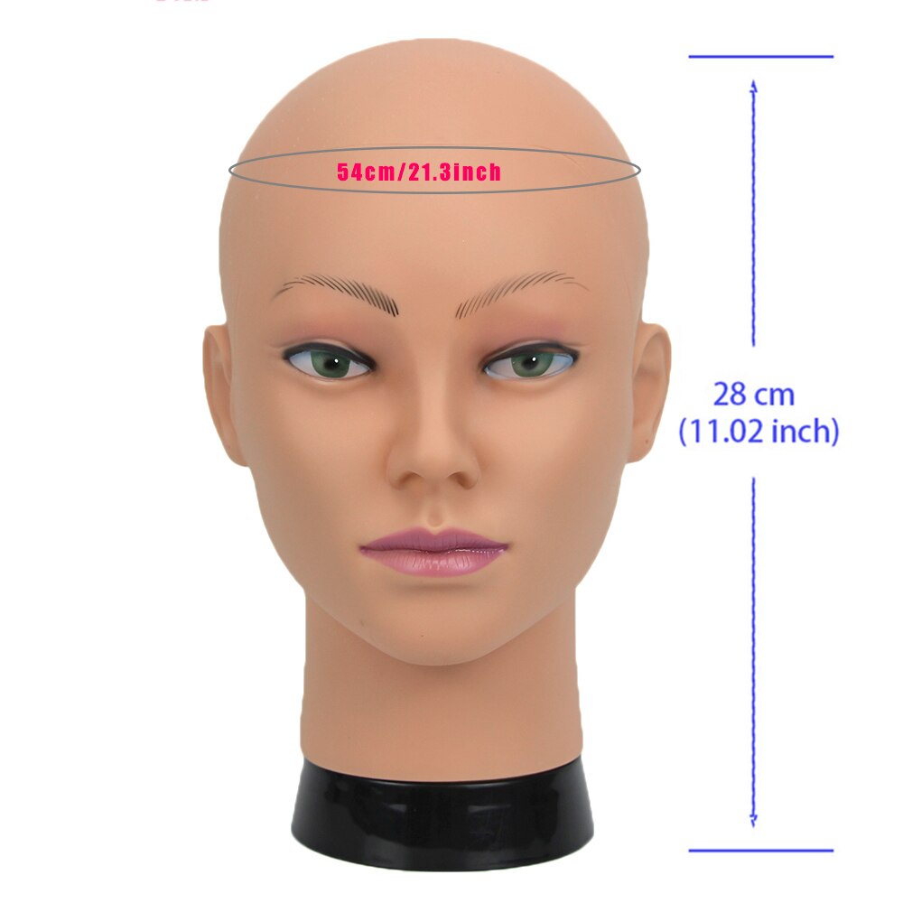 Bald Mannequin Head Wig Head Without Hair for Styling/Making/Display Wigs Mannequin/Maniquin/Traning Head With Stand For wig: Lilac