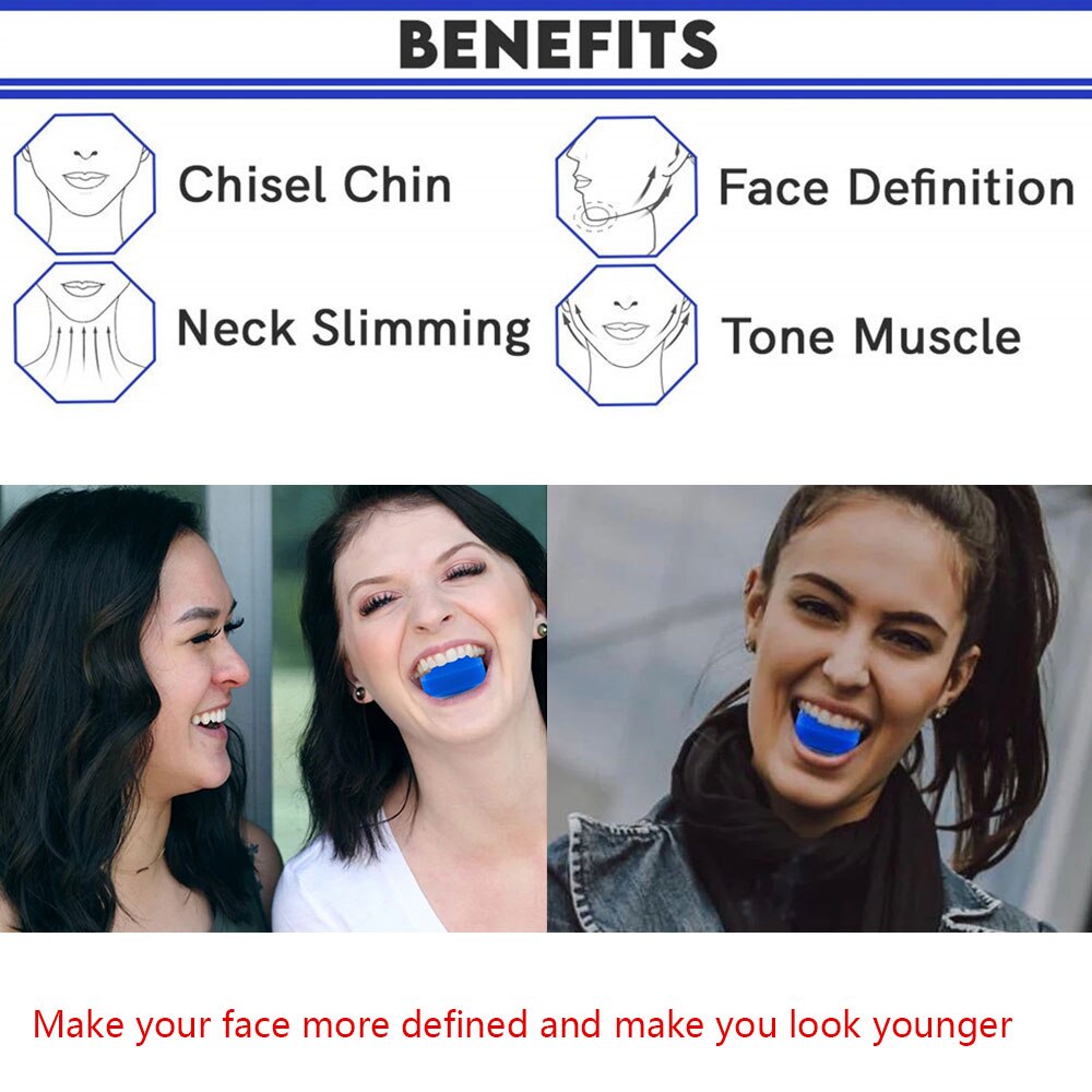 JawLine Exerciser Tone Your Face Facial Toner Anti-Wrinkle Facial Muscle Jaw Trainer Chews Device Face-lift Artifact Beauty