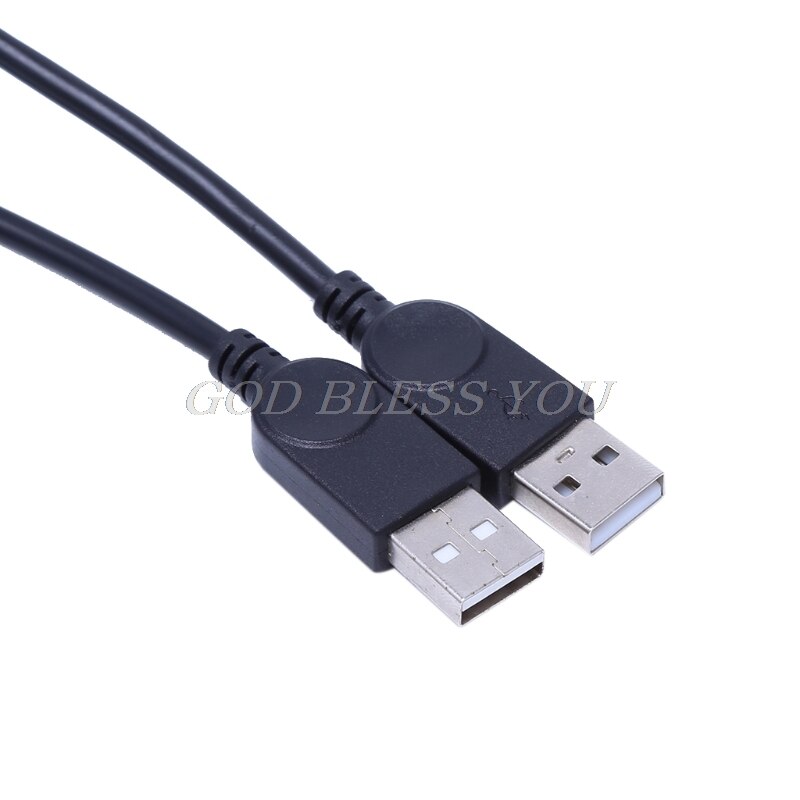 USB 2,0 A macho A USB hembra 2 Doble Dual fuente de alimentación USB hembra Cable extensor divisor HUB de carga para los discos duros impresoras