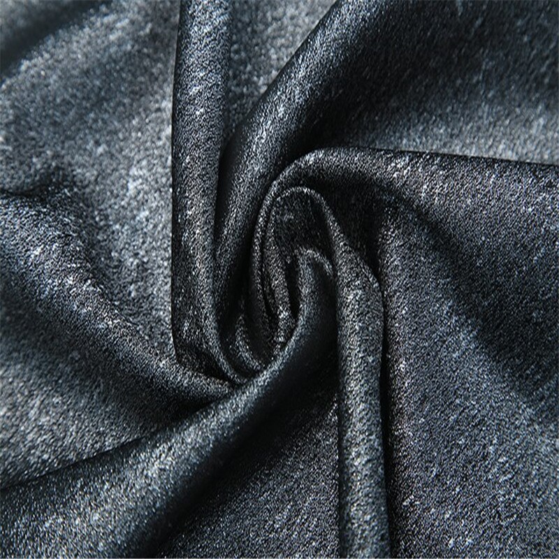 Saskia 1 meter skinnende jacquard brokadestof afrikansk blonder sy tøj kjole materiale patchwork zakka stoffer 286g/ m sort grå