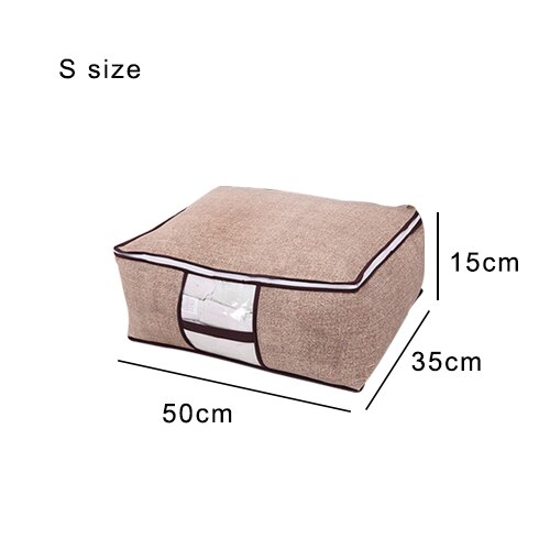 neue vlies Kleidung Lagerung Tasche Schrank Wandschrank Organizer Klapp Gewand Decke Lagerung Tasche für Bettwäsche Decke Kissen: Kaffee-S