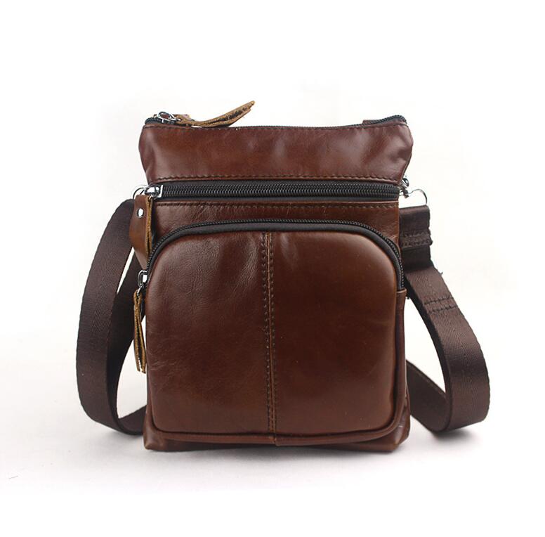 Small Flap Messenger Bags Male Purse Packing Travel Pouch Zipper Softshell Leather Crossbody Bags 12 Colors Sling Bag: 6