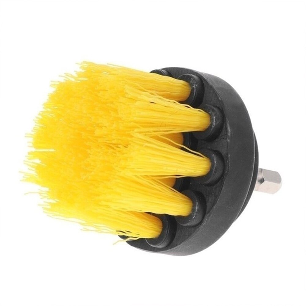 Drill Brush All Purpose Cleaner Scrubbing Brushes for Bathroom Surface Grout Tile Tub Shower Kitchen Auto Care Cleaning Tools: yellow 2 inch