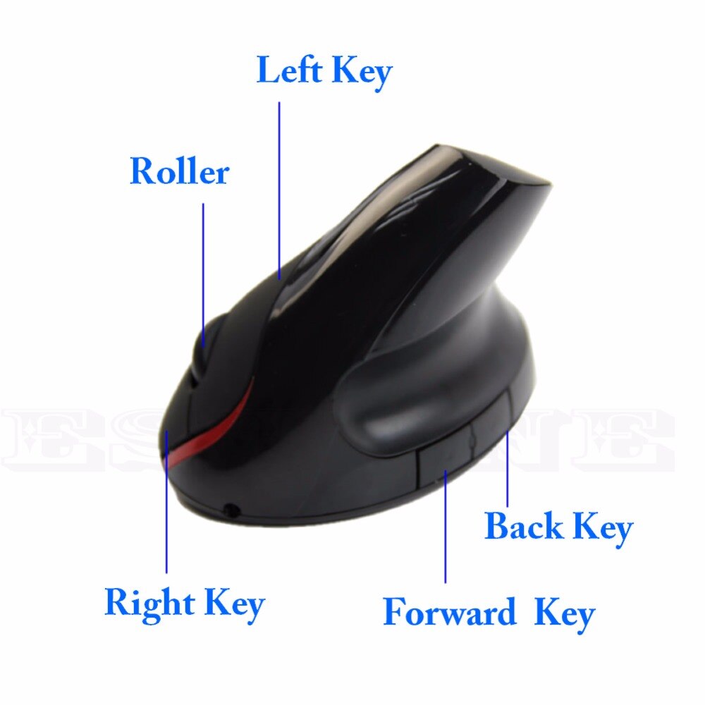 P Rechargeable Wireless Mouse Ergonomic Optical Mouse 1600 DPI Wireless USB Vertical for Computer PC