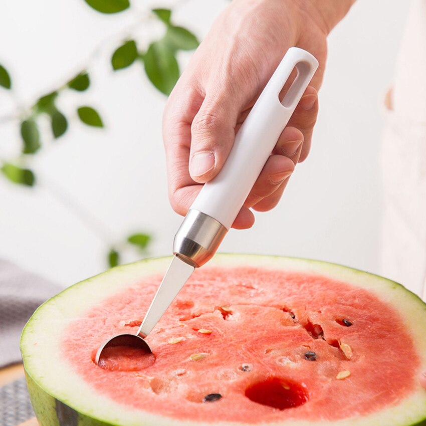 Rvs Melon Baller Ijs Cookie Deeg Kleine Scoop met Gat Ronde Fruit Scoop