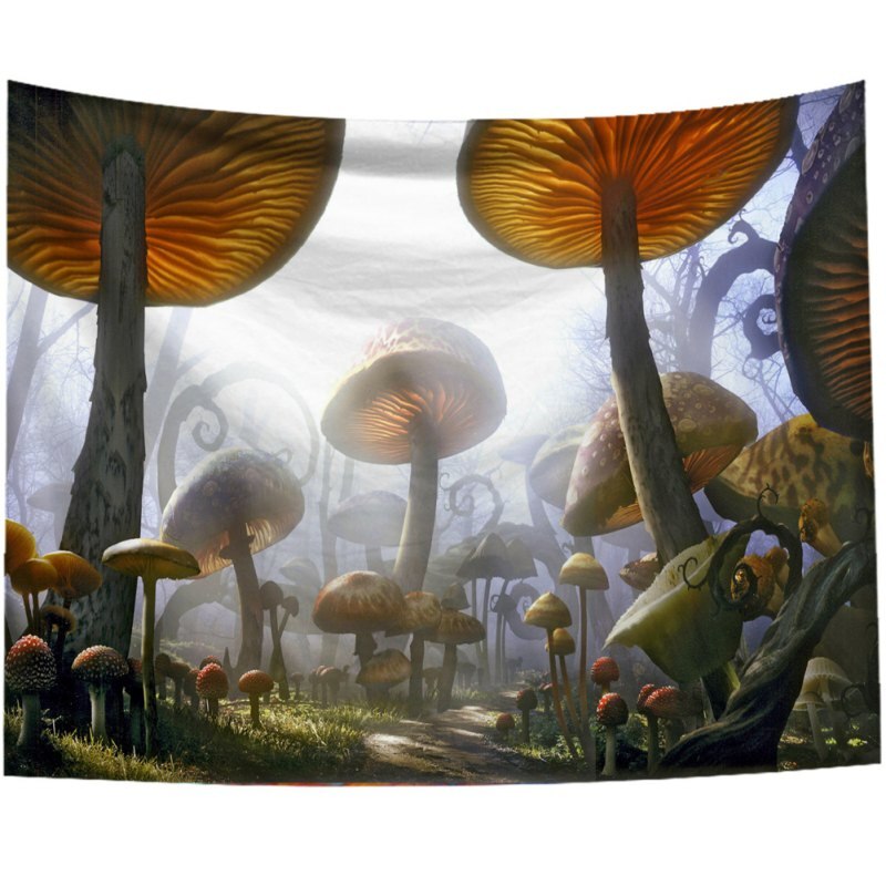 Tenture murale tapisserie 3D décor à la maison fée monde fond mur tissu couverture avec 2 pièces sans couture clou et Clip: E / 200X150CM