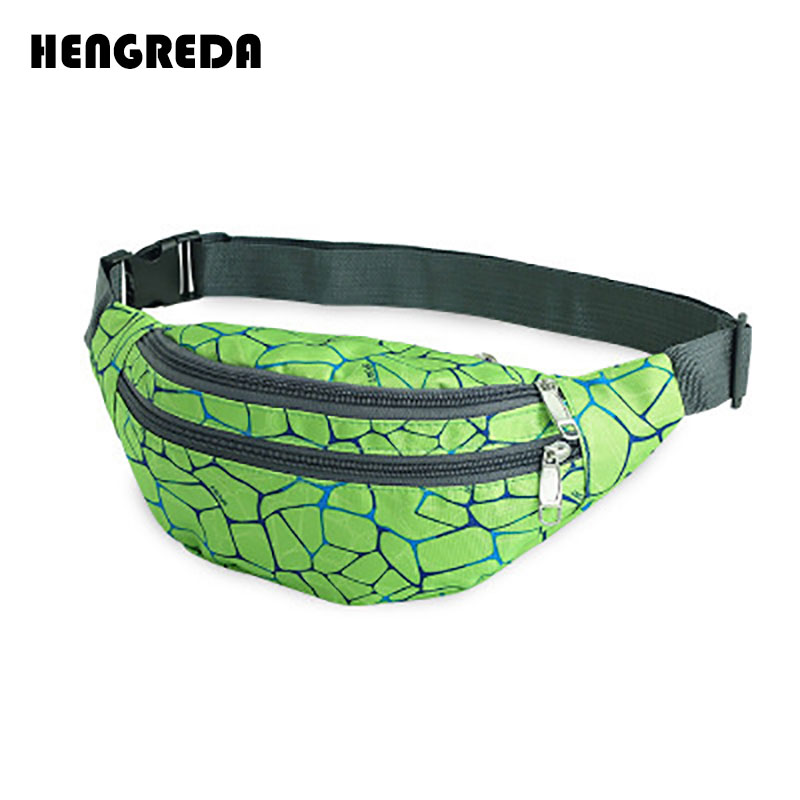 Nylon Heuptasje Mannen Riem Tas Vrouwen Mode Taille Zakken Reizen Bum Bag Purse Fiets Vrouwen Mode Waterdichte Crossbody: Green