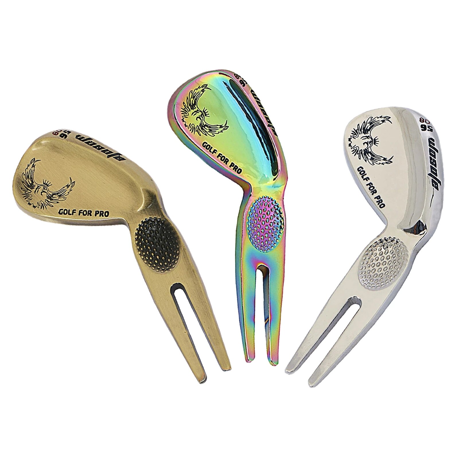 Lightweight Golf Putting Green Repair Tools Divot Fork Pitchfork Lawn Repair Club Rest Kit Metal Golfer Keepsake Souvenir