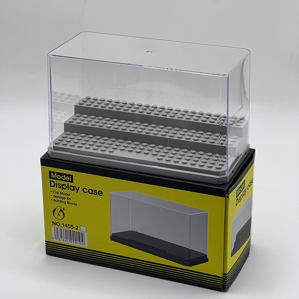 Staubdichte Acryl Mini Figur Modell Sammlung Anzeige Kasten Baustein Lagerung Plexiglas Vitrine: hellgrün