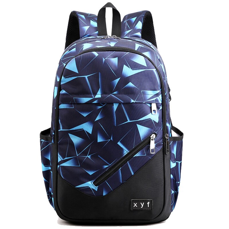 Mochila para ordenador portátil de gran capacidad de Oxford para hombre Chuwanglin, mochila de viaje multifunción para tiempo libre, mochila para estudiantes C92708: Azul cielo