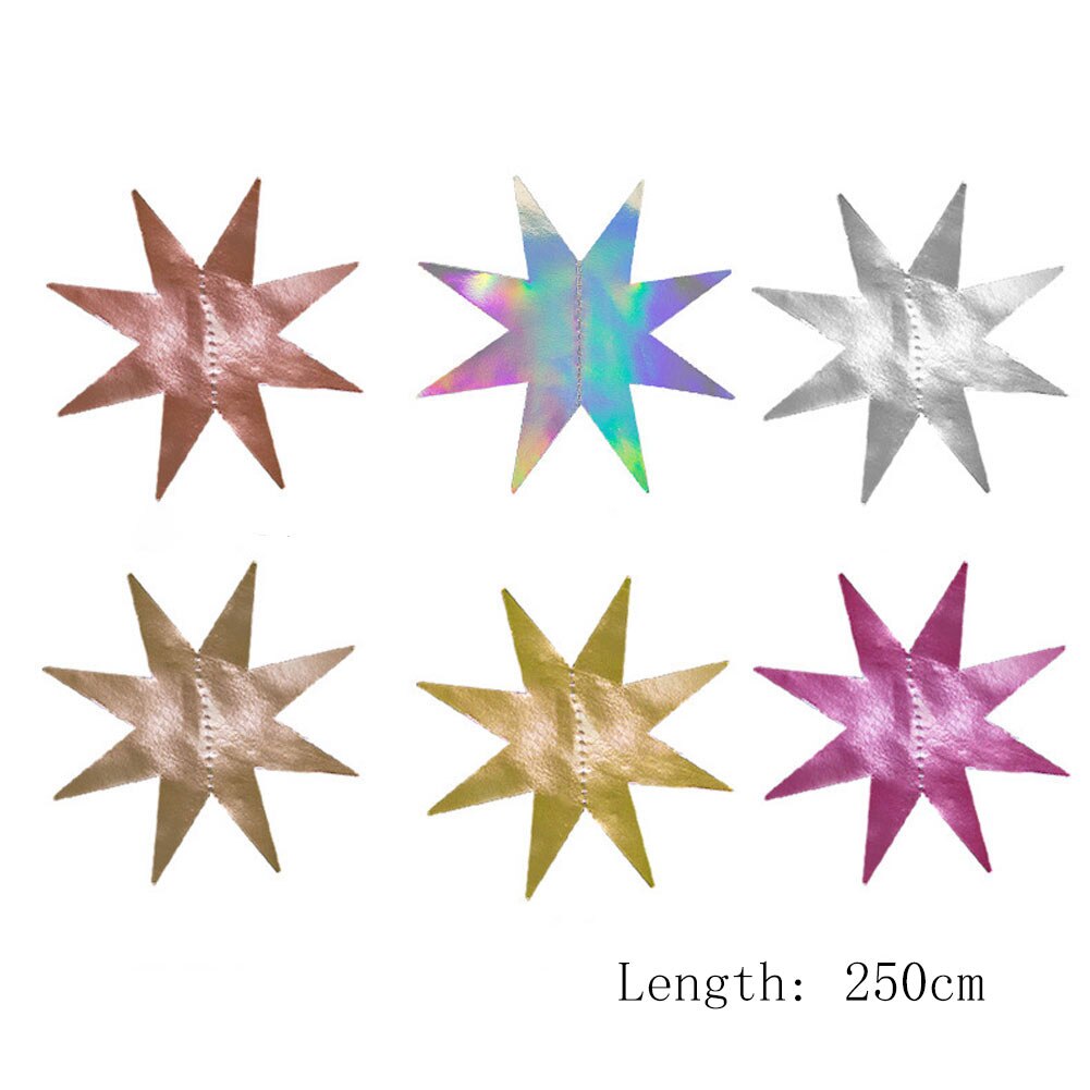 4M Spiegel Papier Ster Ronde Garland Flash Banner Gelukkige Verjaardag Decoratie Volwassen Jongen Meisje Baby Douchegordijn Decor Bruiloft diy: 4