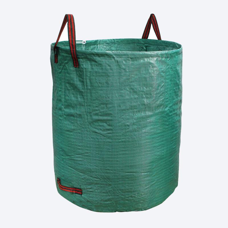 1PCS 500L PE Coated Polypropylene Woven Fabric Foldable Garden Waste Bags For Garden Lawn Leaf Yard HWC