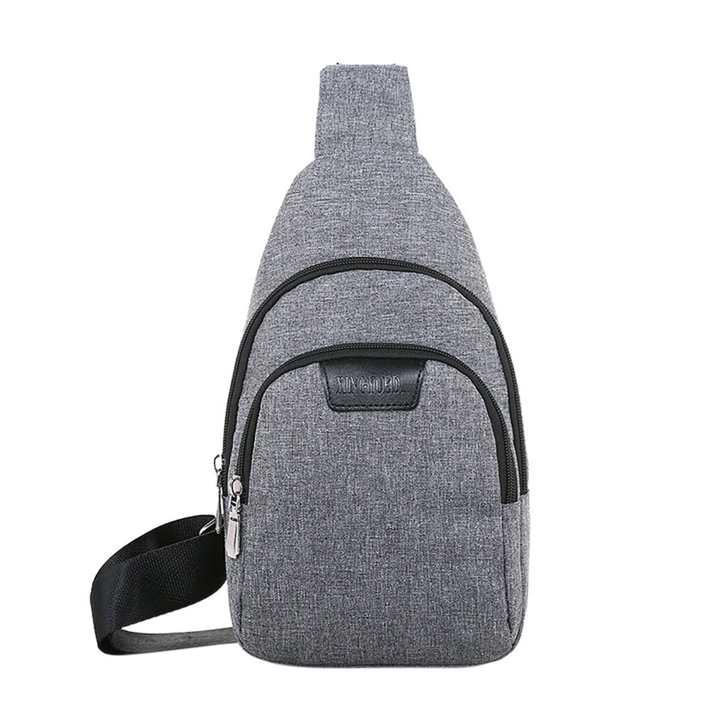 Borst Zak Mannen En Vrouwen Casual Wilde Messenger Bag Outdoor Reizen Schoudertas Bolsa Cintura Homem Bolso Cintura # XP10: Gray