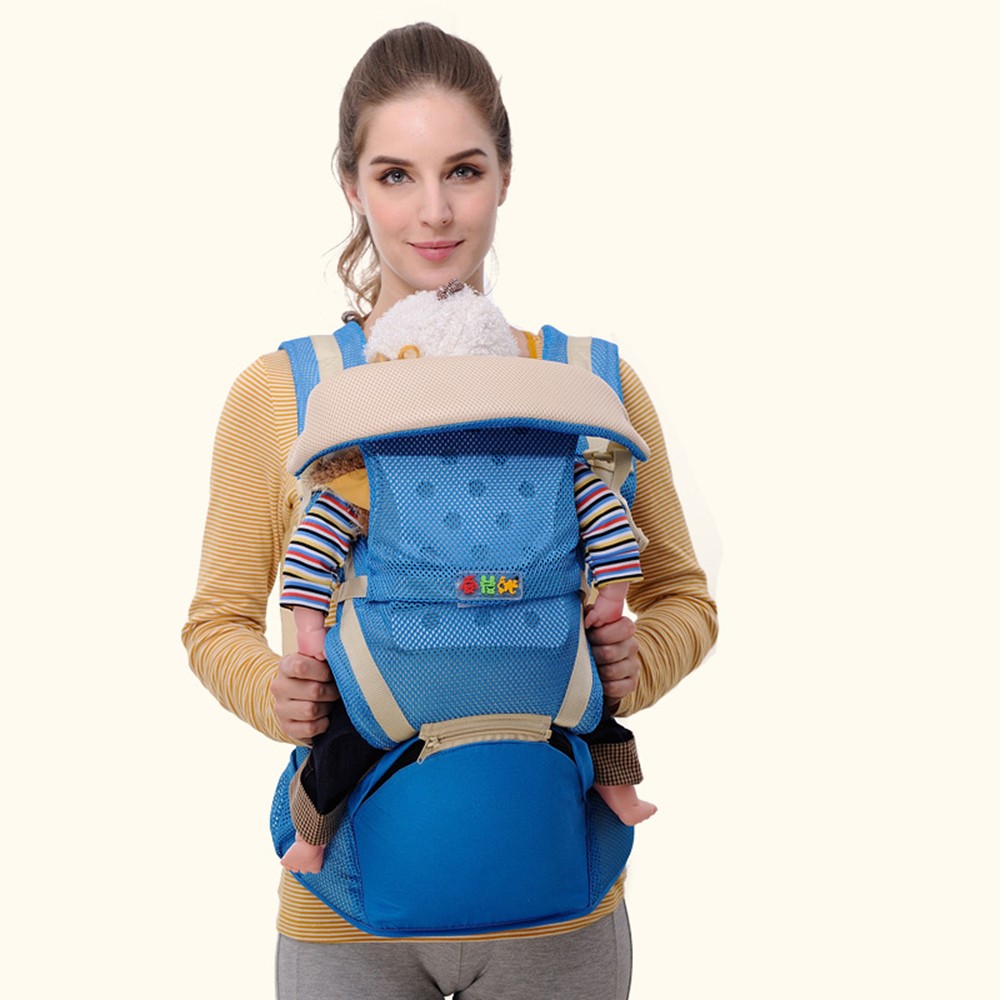 Porte-bébé ergonomique bébé Hipseat taille porte-bébé face avant ergonomique kangourou fronde pour bébé voyage 0-36M: for summer blue