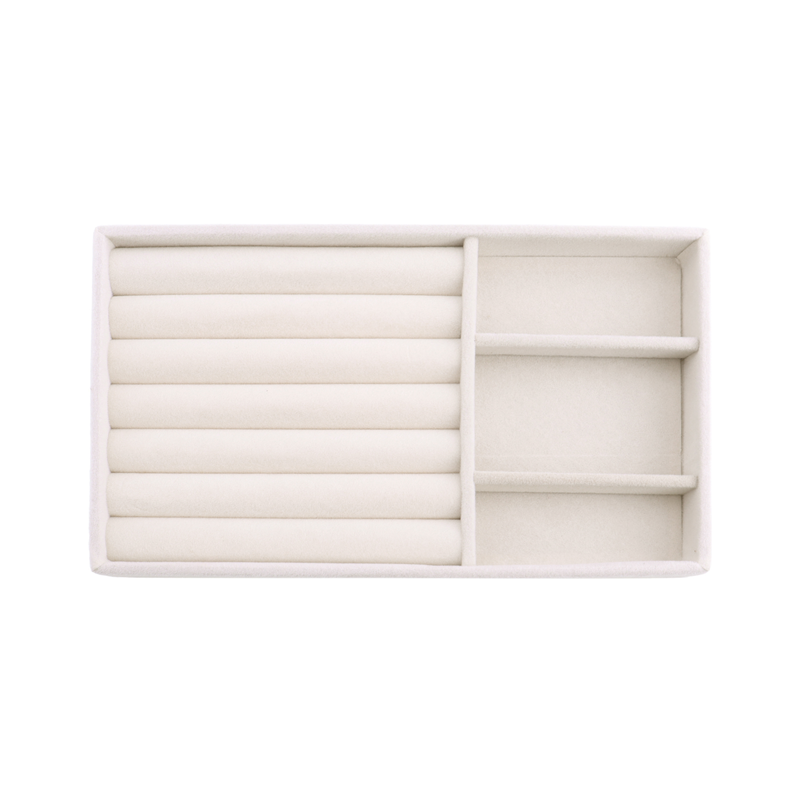 Velvet Jewelry Box Display Tray Drawer Storage Jewellery Holder For Ring Earrings Necklace Bracelet Soft Velvet Organizer Case: Silver