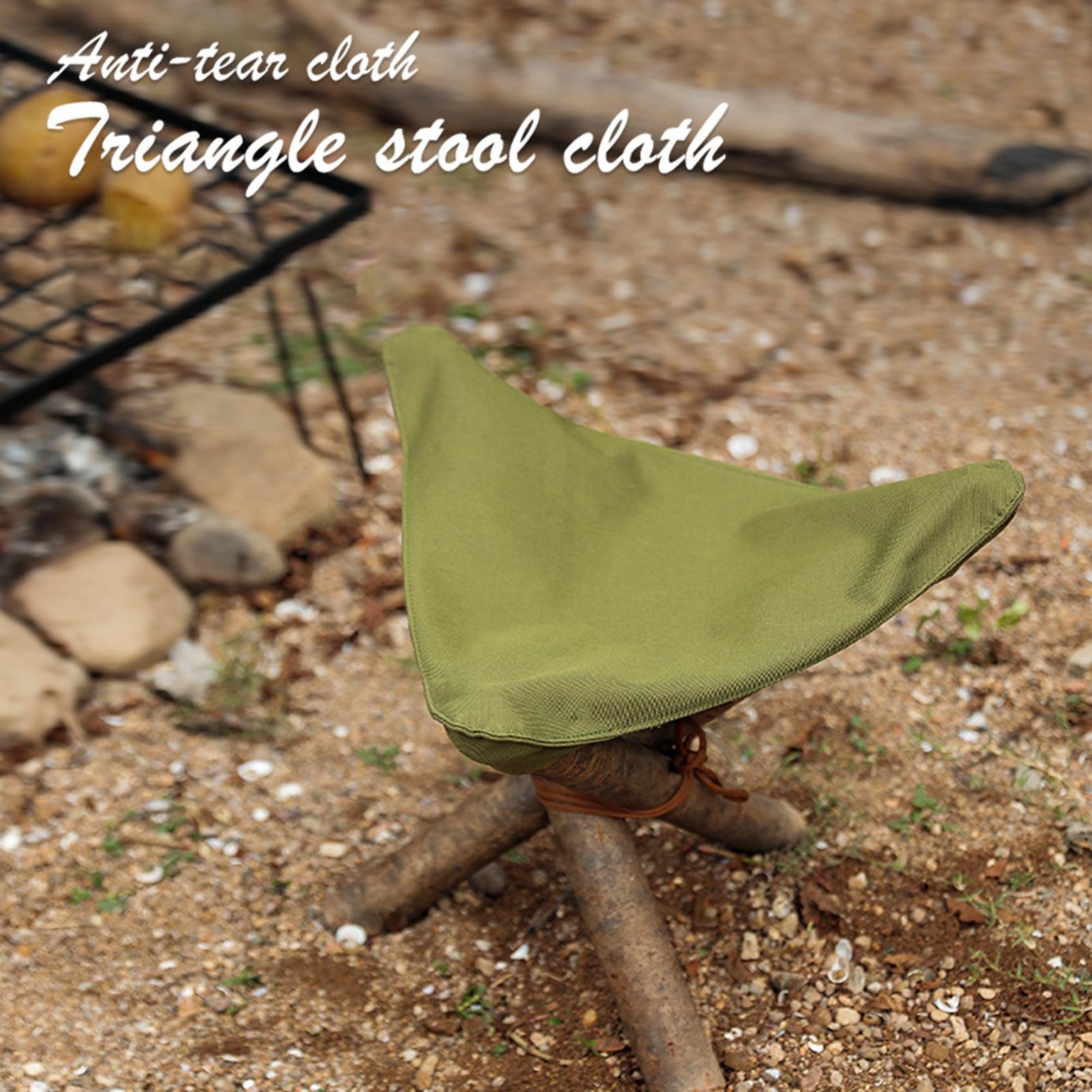 Outdoor Triangle Stool Fabric Camping Portable Triangle Stool Cloth Stable Triangle Stool Accessories for Fishing Hiking
