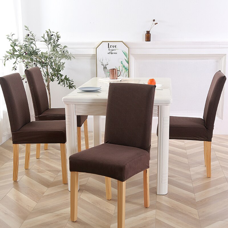 Cheap Jacquard Dining Chair Covers Spandex Elastic Dining Room Chair Covers Kitchen Case for Chairs Stretch