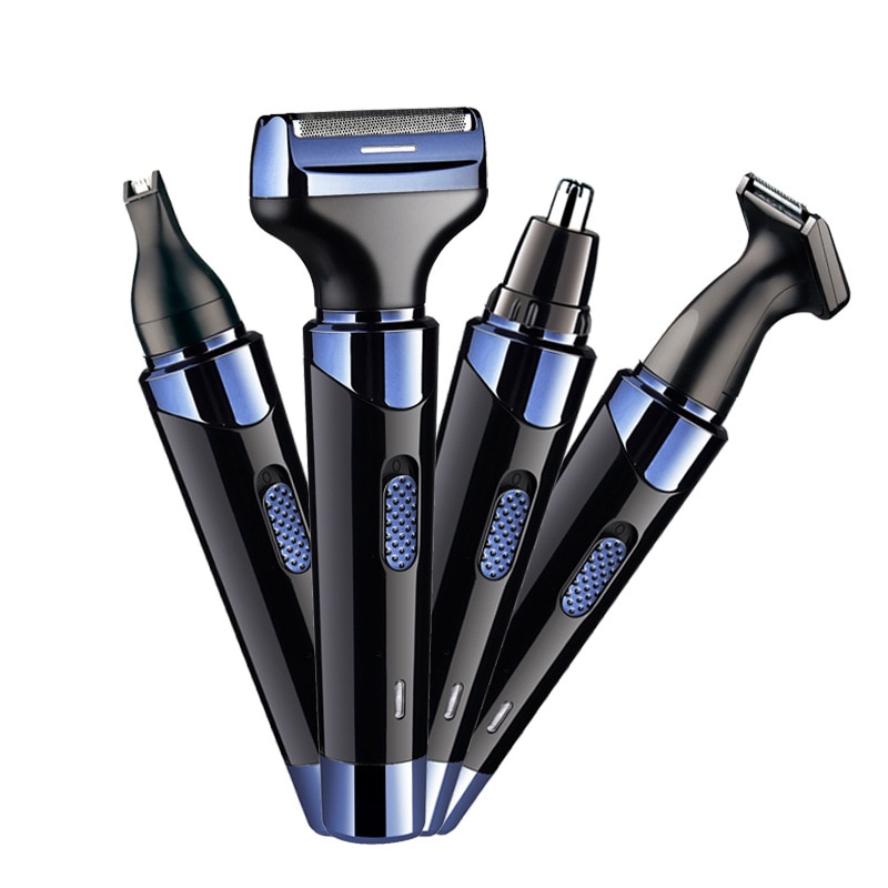 4 In 1 Mannen Neus Haar Trimmer Usb Oplaadbare Baard Haar Trimmer Wenkbrauw Trimmer Bakkebaarden Trimmer Scheerapparaat baard