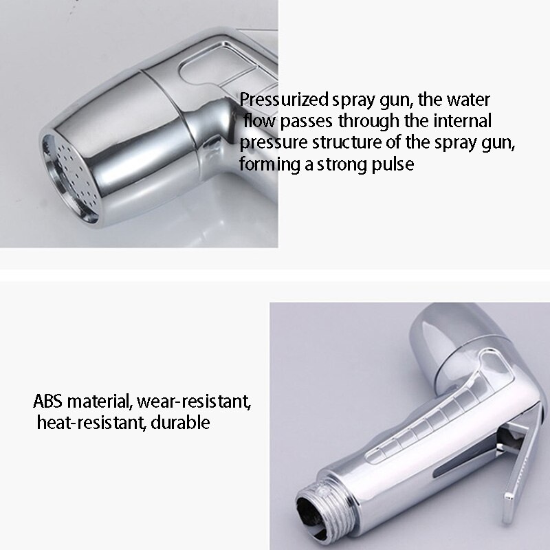 Bidet Shower Head Set Hand Held Bathroom Bidet Sprayer Silver Water Jet Toilet Faucet Spray For Bathroom Accessories