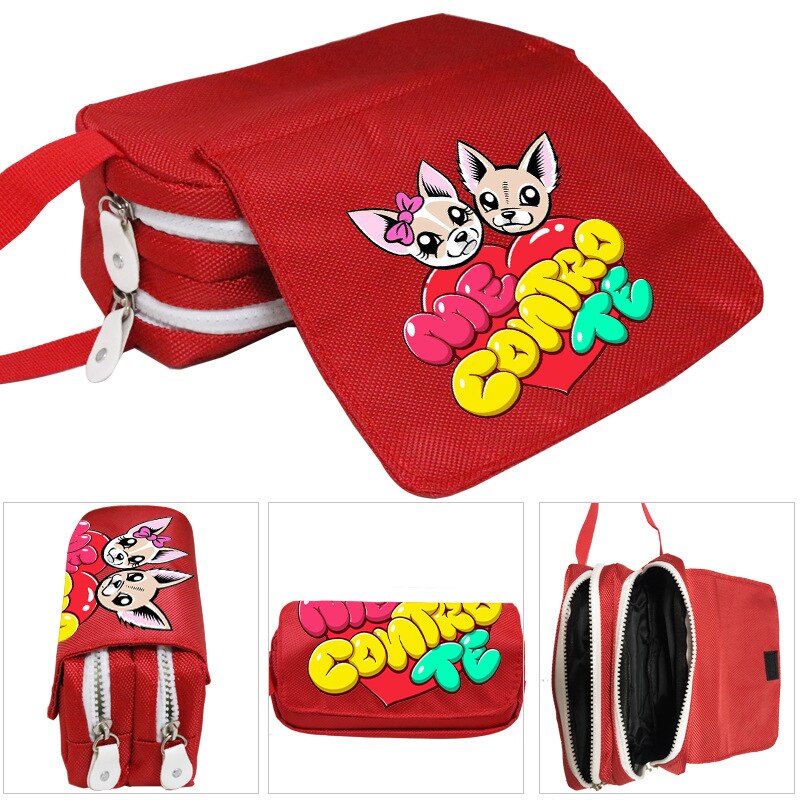 Lady Cosmetic Bag Girls Big Pencil Pouch Me Contro Te Pencil Case Oxford Cloth Double-layer Pencil Bag for School Student Boys