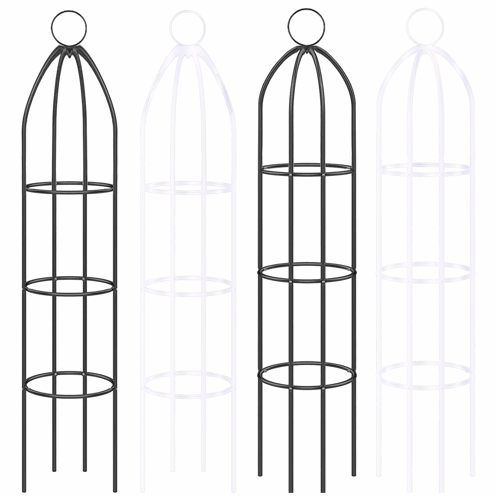 Estante de hierro desmontable para plantas trepadoras, marco de soporte para cultivo de flores y verduras, enrejado para jardín al aire libre, decoración de jardín