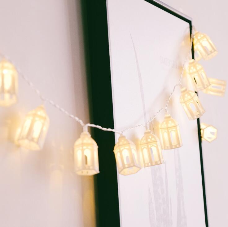 Frisk lille hus dekorative lys led lampesnor farve lampe værelse layout soveværelse natlampe 3m 20 led