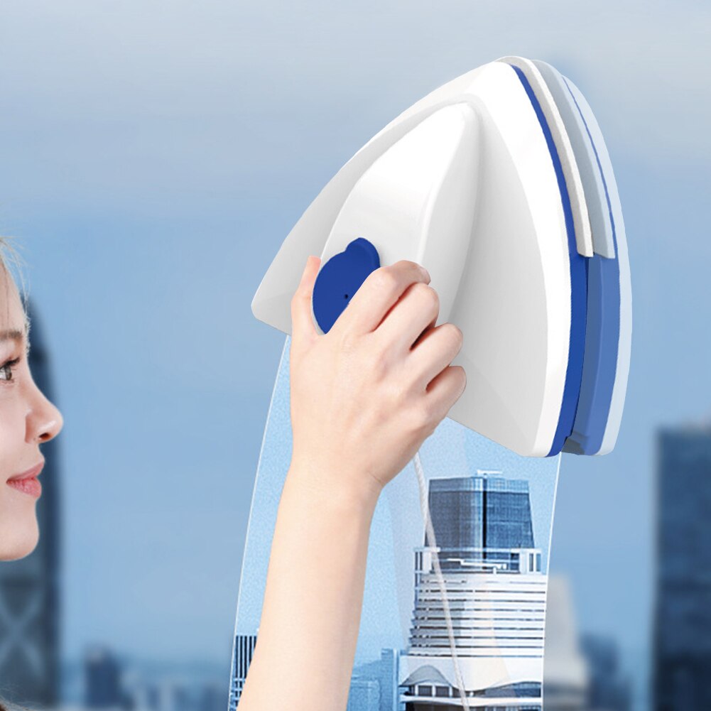 Double-layer Durable Glass Wiper Household Portable Washing Accessories Window Cleaner Water Discharge Automatic Magnetic Tool