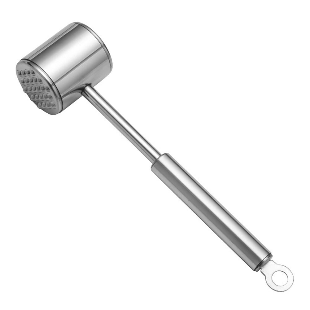 Mazo para carne libras de plata de acero inoxidable cocina ablandador de barbacoa lavavajillas carne Hangable a prueba de herrumbre de doble lado