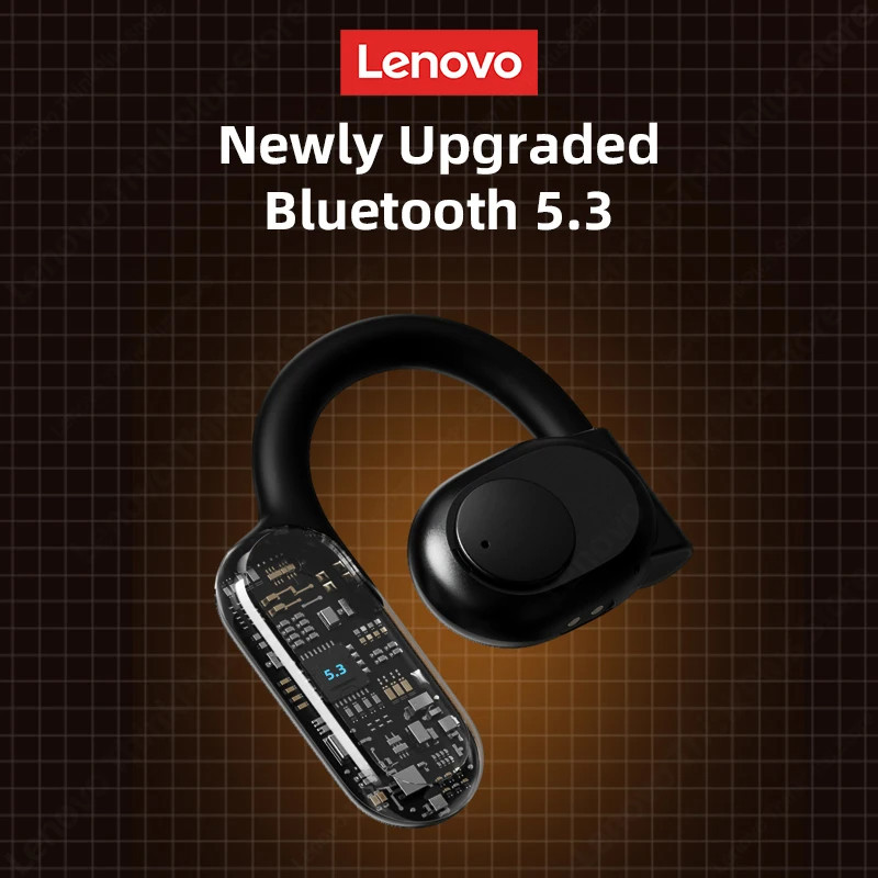 Lenovo Lp76 Bluetooth 5.3 Oorhaak Oortelefoon Hifi Stereo Ruisonderdrukking Oordopjes Gaming Sport Headset Lage Latentie