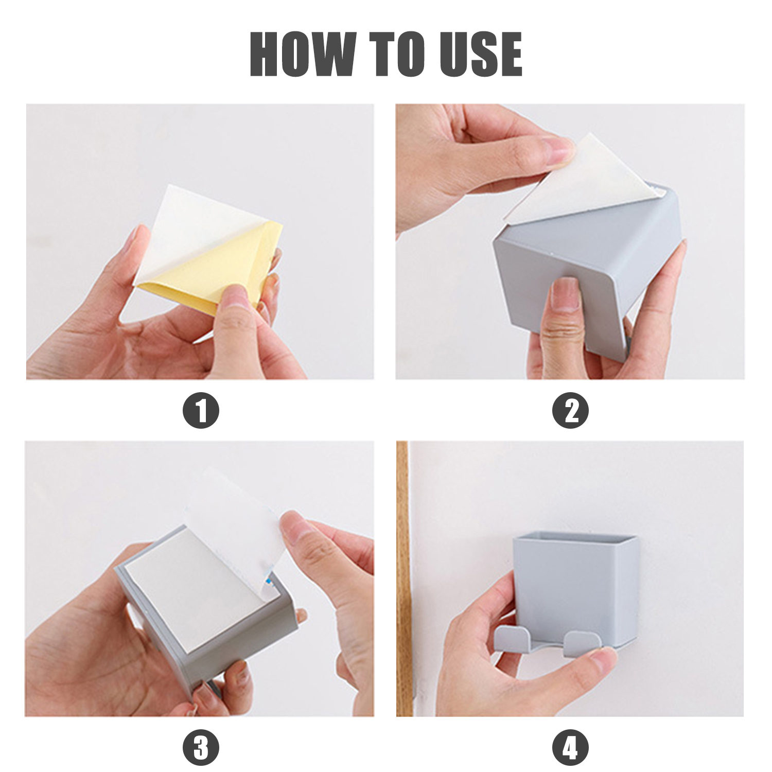 Bathroom Adhesive Wall Mount Organizer Storage Box Remote Control Holder Multifunction Storage Box Container for Home and Office