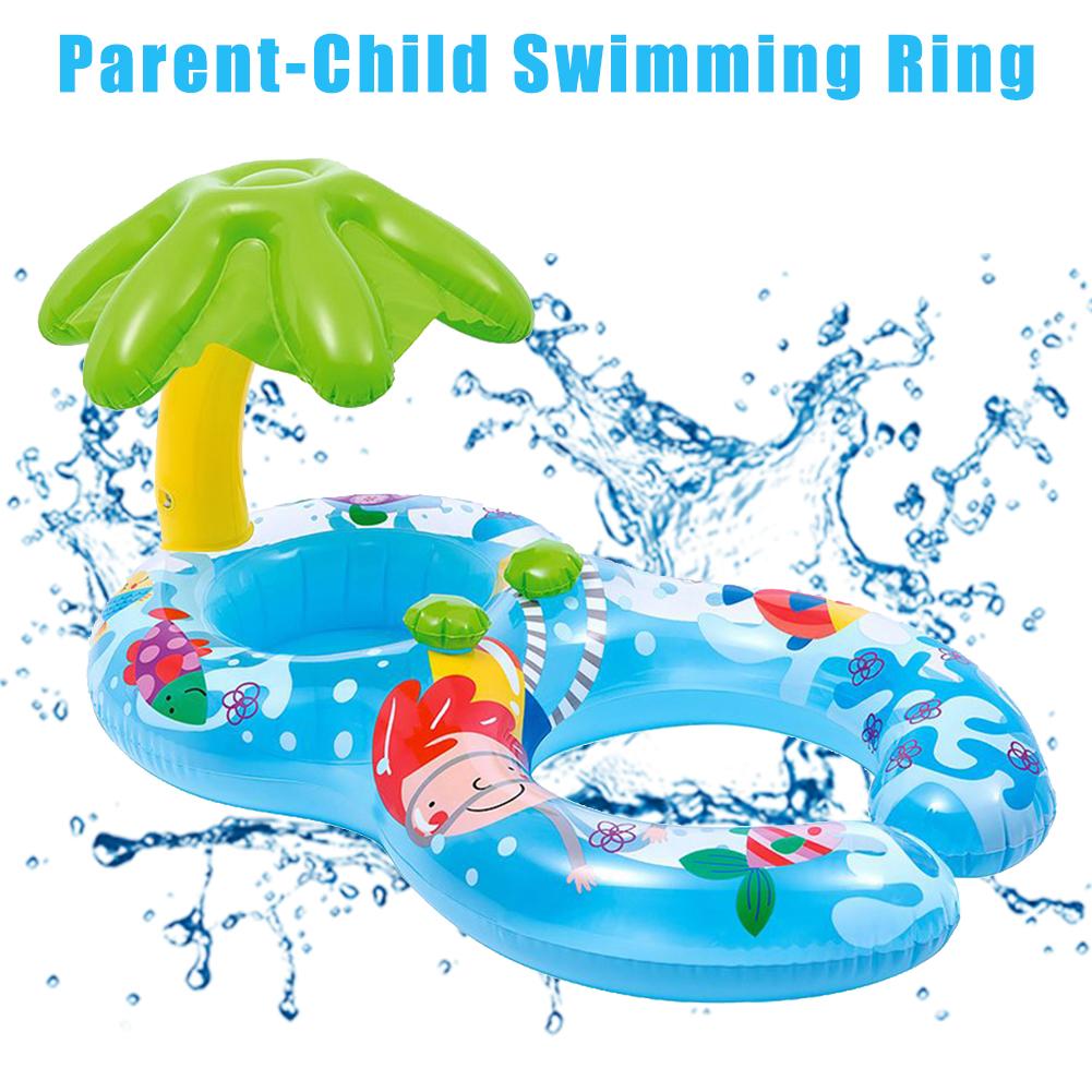 1-3 år babypool flyta uppblåsbar simring förälder barn aktivitet pool flyta leksak gonfiabili solskydd