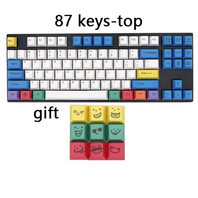 Copritasti Tastiera meccanica PBT Gesso di Colore Set keycap GH60 FFC660 64 tasti 87 eys 104 tasti 108 tasti Chiave Cap: 87keys top