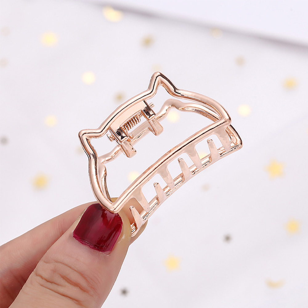 9Styles 2Colors Geometric Hair Claw For Women Girl Clamps Hair Crab Metal Gold Hair Clip Claw Accessories Hairpins Ornament: F rose gold