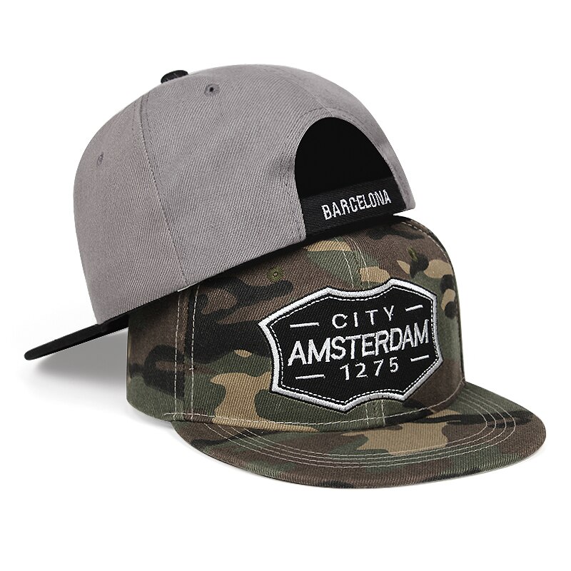 Mode Stad Amsterdam 1275 Emboridery Snapback Caps Voor Mannen Vrouwen Unisex Verstelbare Goede Baseball Hoeden