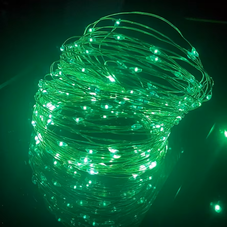 20m vattentäta usb led-ljusslinga koppar silvertråd girland ljusslingor för jul bröllopsfest dekoration krans: Grön / 85w