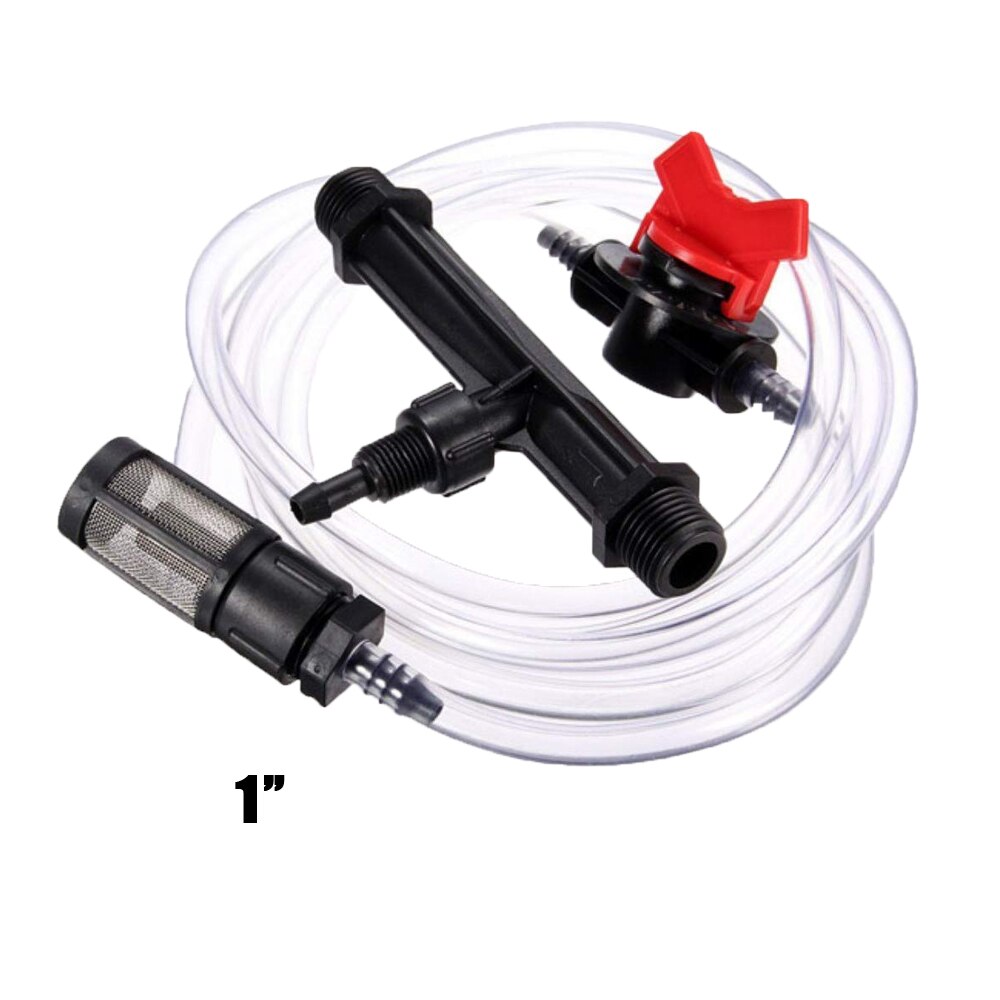 Venturi fertilization system 1” 2" 3/4” 1/2" Irrigation Venturi Automatic fertilizer injector Fertilizer Syringe: black 1 in set