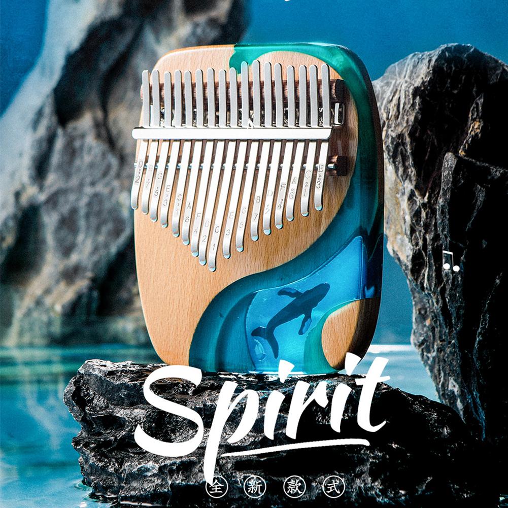 Kalimba 17 Key 21 Key Thumb Piano Solid Beech Epoxy Resin Portable Kalimba Mbira Sanza Tuning Hammer Keyboard Musical Instrument