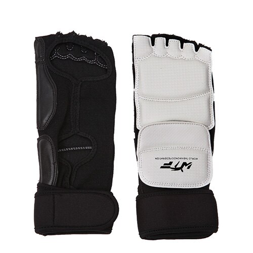 Demi-doigts Taekwondo gants enfants adultes Arts martiaux sport main garde PU cuir gants Taekwondo pied protecteur: foot size XL
