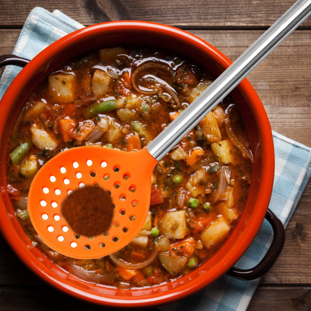 Slotted Turner Silicone Flexible Bakeware Household Kitchen Cooking Utensil, Slotted Turner