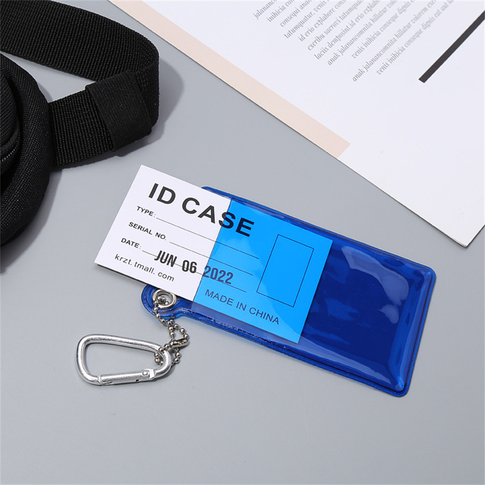 PVC Transparent ID IC Credit Card Holder Protector Case Clear Badge Holder Working Permit Sleeve Cover for Students Workers