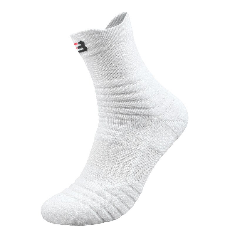 Ushine Basketbal Sokken Kussen Basketbal Sokken Athlethic Crew Sokken Voor Jeugd Meisjes Mannen Vrouwen: white