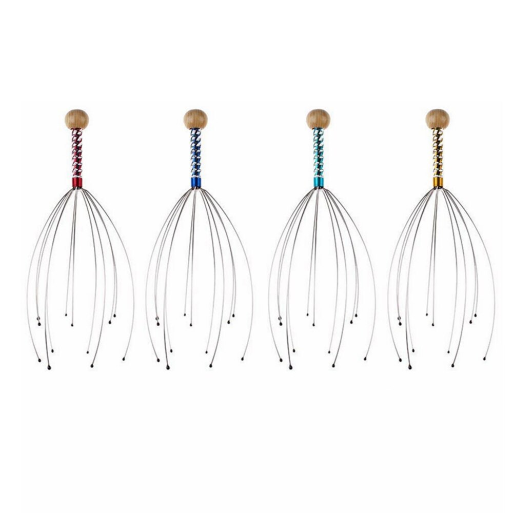 1PC Claw Head Massager Octopus Head Scalp Neck Equipment Stress Release Relax Massage Tens Pain Relief Head Healthy Care