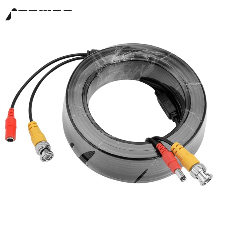 Bnc cctv tilbehør bnc video strømkabel 5m 10m 15m 20m 30m 40m 50m til analog ahd cctv overvågningskamera sikkerhedssystem