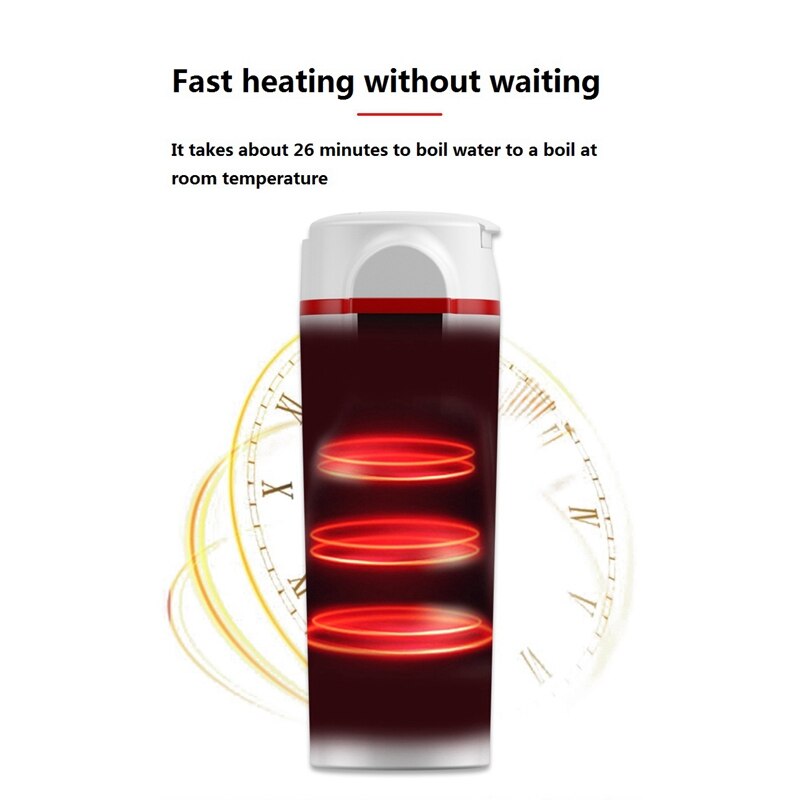 12V/24V 420Ml Rvs Auto Verwarming Cup Lcd Display Elektrische Water Cup Draagbare Waterkoker Koffie thee Melk Verwarmd
