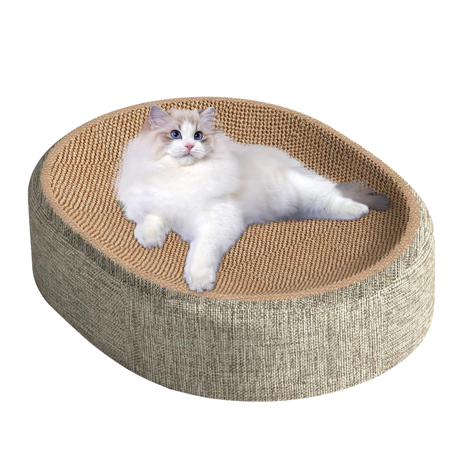 Oval Cat Scratching Board Protect Furniture Grinding Claw Toys Corrugated Paper Wear-resistant Cat Nest Cat Accessories