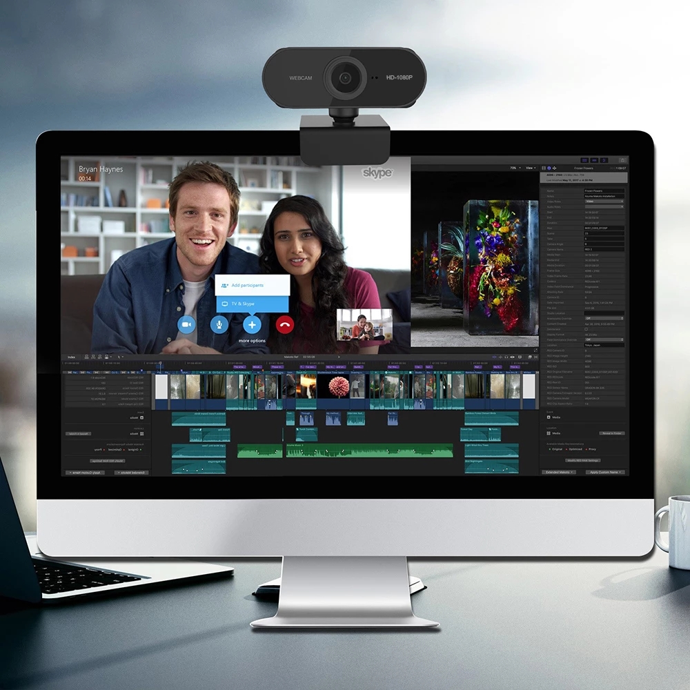 HD 1080P Webcam Mini Computer PC Webkamera mit Mikrofon Autofokus USB Kameras Drehbare Netz Kamera für Computer Laptop