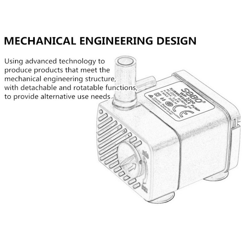 Aquarium Fish Tank Submersible Water Pump Sump Pumps Pond Feature Mini Water Pump Silent Filter Pump Fish Tank Fountain