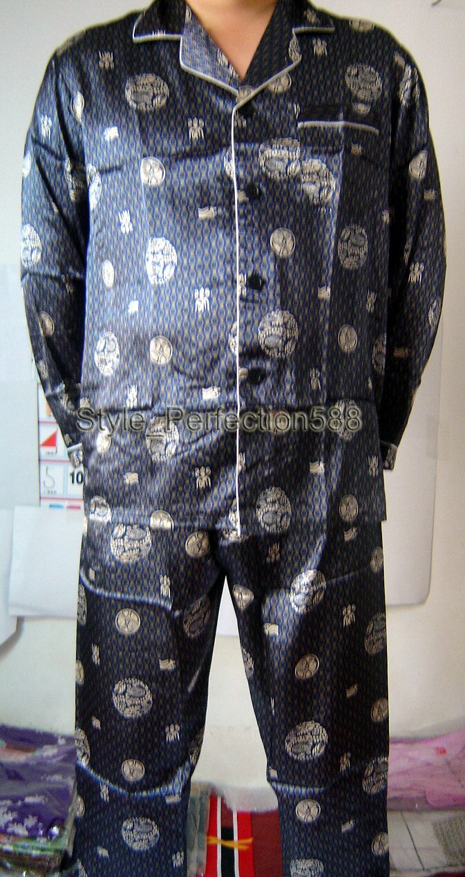 Og detaljhandel 2 stk herre pyjamas lange ermer dress s,m,l,xl,xxl ,3xl mr0010