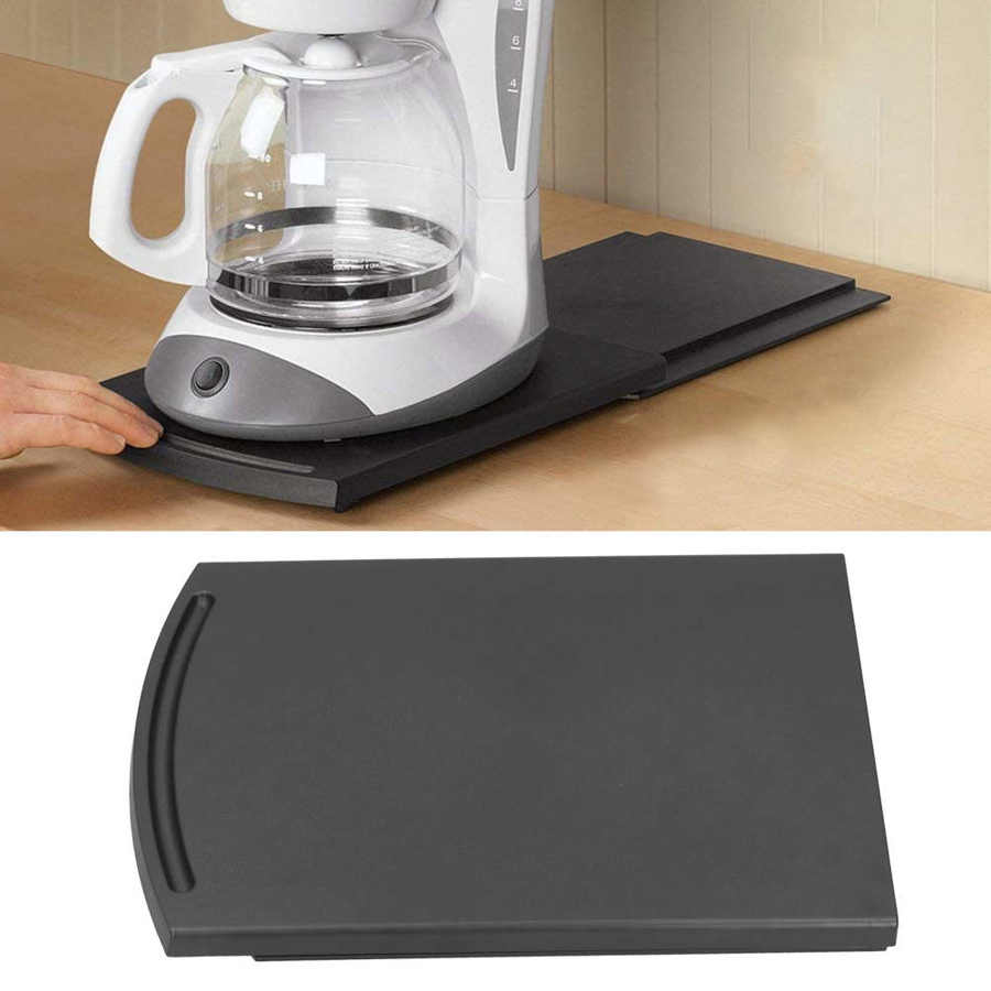 Bandeja deslizante para cafetera, esterilla para encimera, soporte móvil